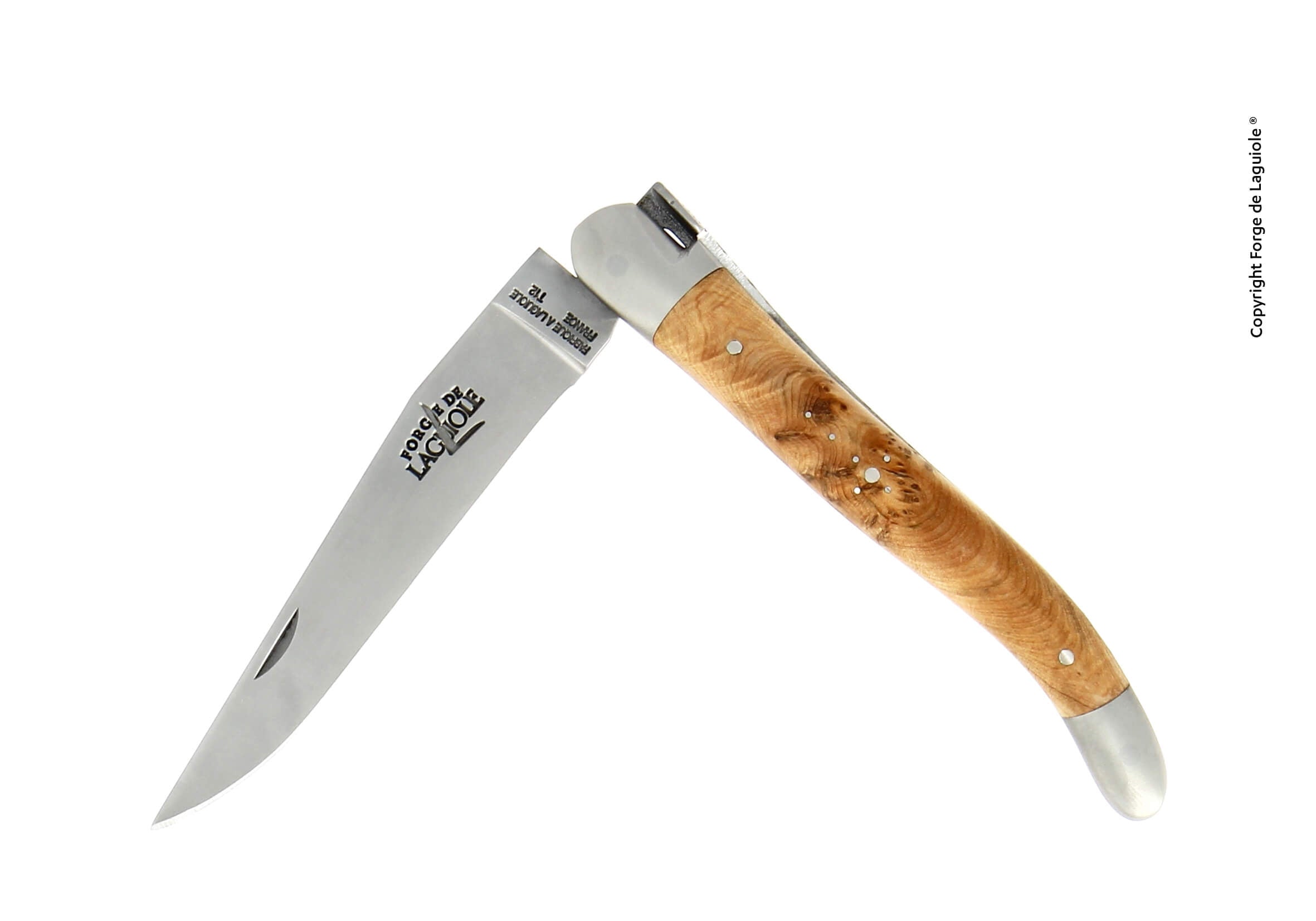 Forge De Laguiole Pocket knife, 11 cm, juniper handle, matt finish