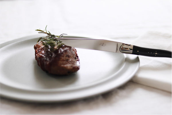 Forge De Laguiole knives with Dark Horn handles