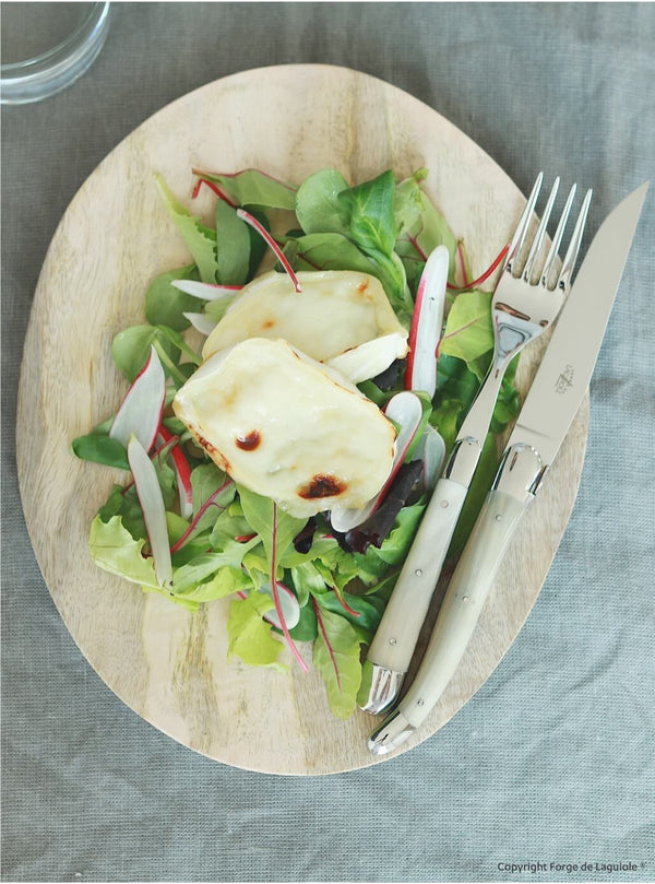 Forge De Laguiole with Light Horn handle and Brilliant Stainless Steel Blade