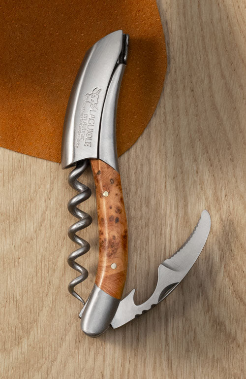 Laguiole En Aubrac Juniper Wood Corkscrew | France – Laguiole Le