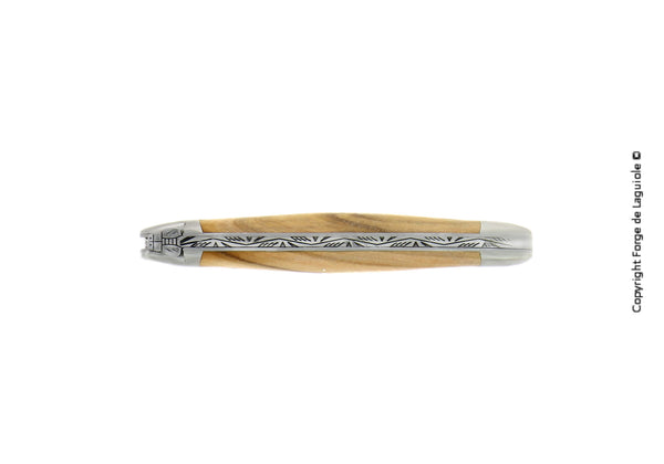 Forge De Laguiole, Lommekniv, 11 cm, oliventræsskaft, mat finish