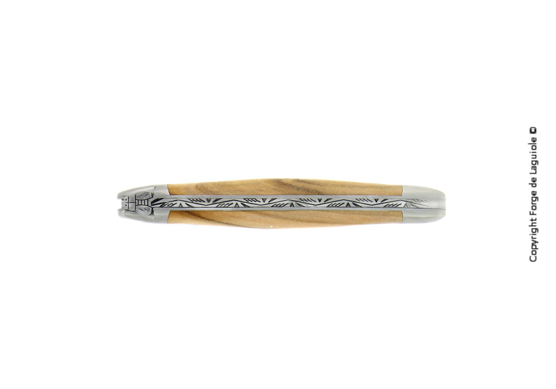 Forge De Laguiole, Lommekniv, 11 cm, oliventræsskaft, mat finish