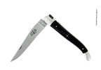 Forge De Laguiole Folding knife, 11 cm, dark horn tip handle, shiny finish