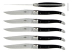 Forge De Laguiole knives with Ebony handle and Stainless Steel Satin Finish