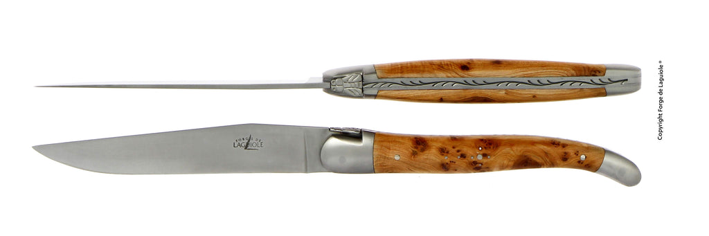 Forge De Laguiole Juniper handle - Satin Matte Stainless Steel Blade