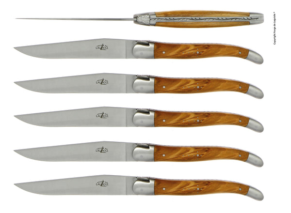 Forge De Laguiole Olivewood handle and a Satin Finish