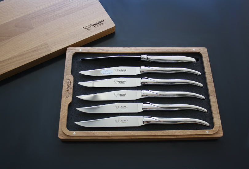 Laguiole En Aubrac Steel Steak Knives Polished