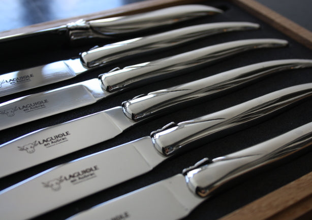 Laguiole En Aubrac Steel Steak Knives Polished