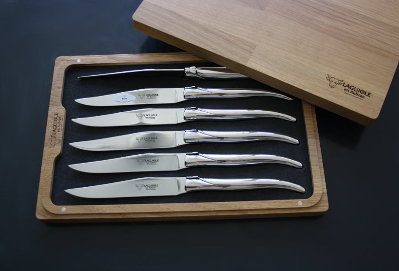 Laguiole En Aubrac Steel Steak Knives Polished – Laguiole Le Couteau