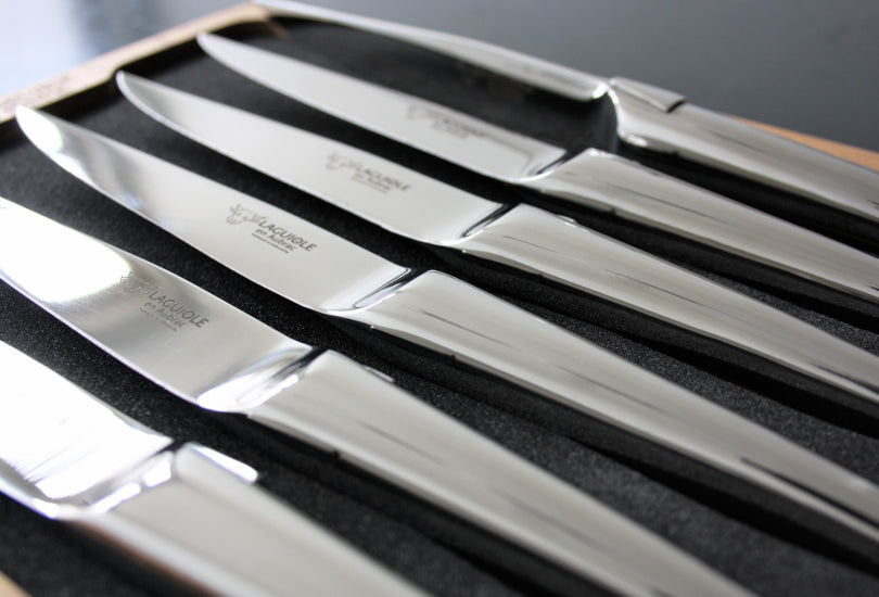 Laguiole En Aubrac Polished Stainless Steel Steak Knives