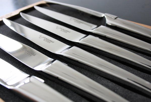 Laguiole En Aubrac Polished Stainless Steel Steak Knives
