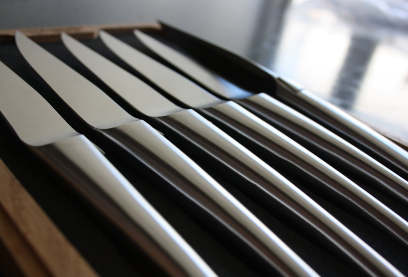 Laguiole En Aubrac Matt Stainless Steel Steak Knives