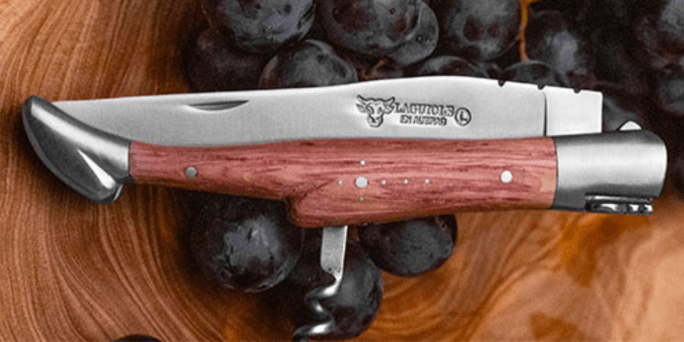 Laguiole En Aubrac – Pocket Knife with Corkscrew – Barrel Oak Handle