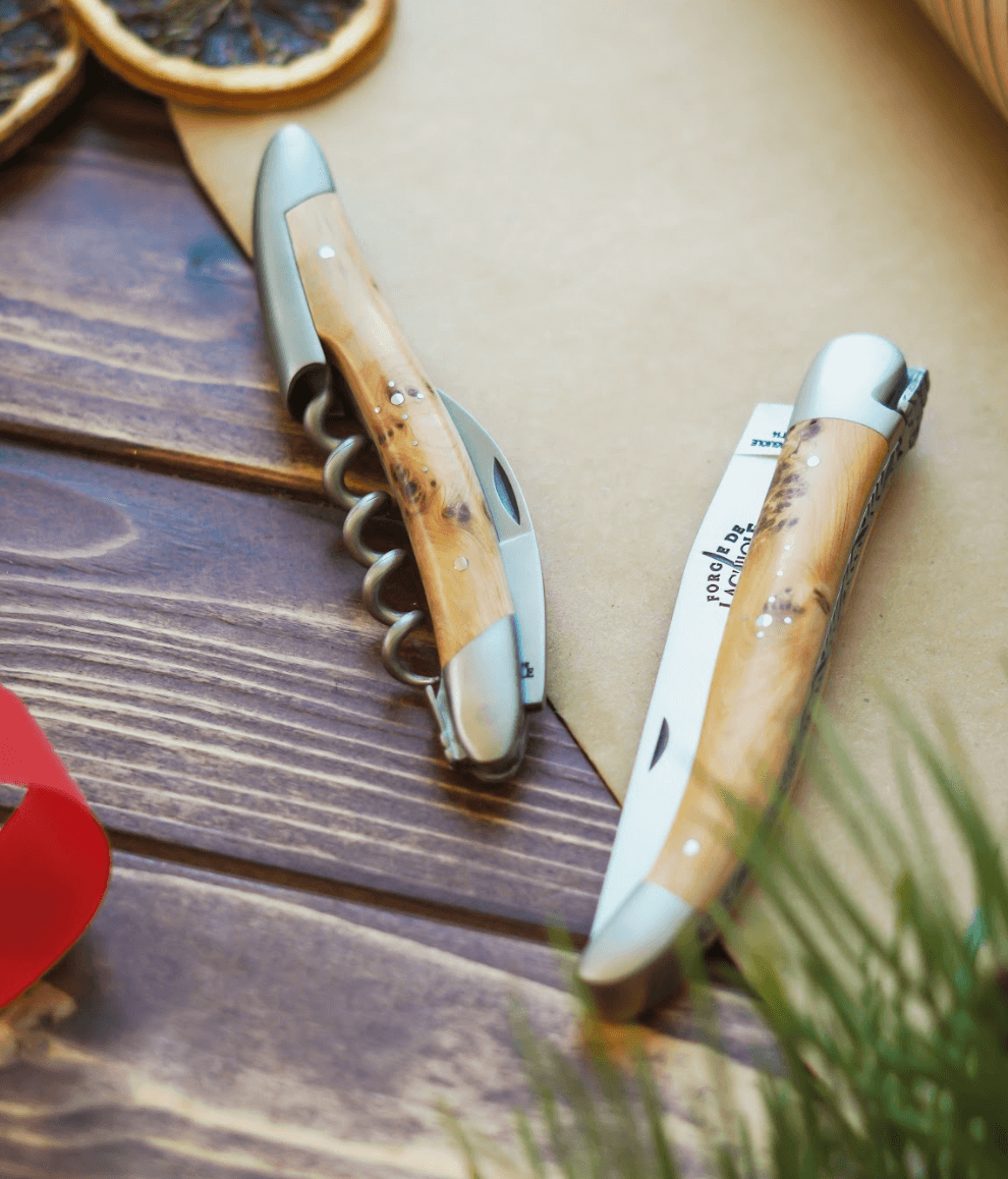 Forge de Laguiole Juniper Wood Gift Set | France – Laguiole Le Couteau Forge de Laguiole Juniper Wood Gift Set | France – Laguiole Le Couteau