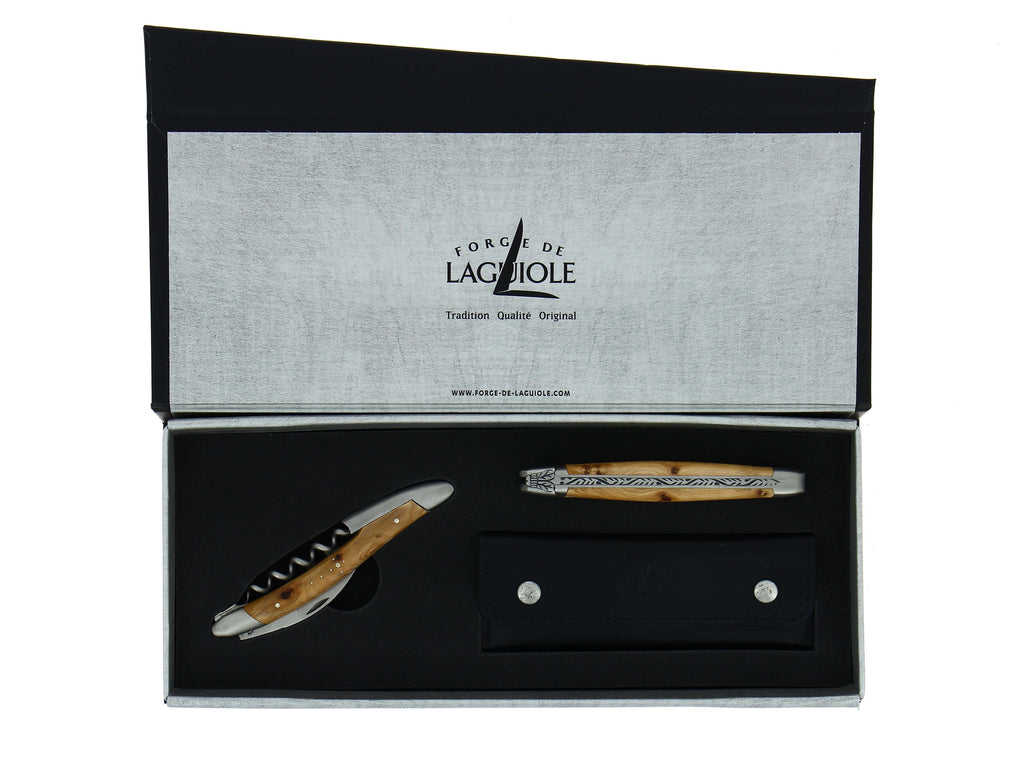 Giftset - Juniper - Sommelier wineopener and pocketknife