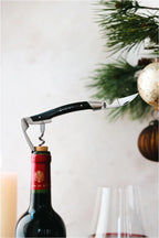 Gavesæt - Dark Horn - Sommelier vinåbner og lommekniv. Højglanspoleret finish