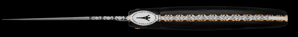 Laguiole En Aubrac - ORIGINE TOUR EIFFEL - Lommekniv med ibenholt håndtag