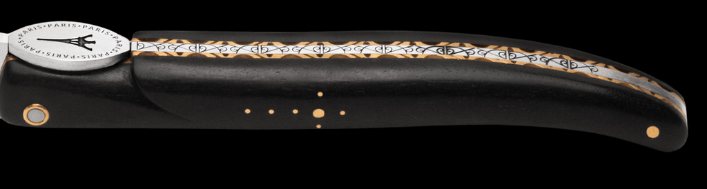 Laguiole En Aubrac - ORIGINE TOUR EIFFEL - Lommekniv med ibenholt håndtag