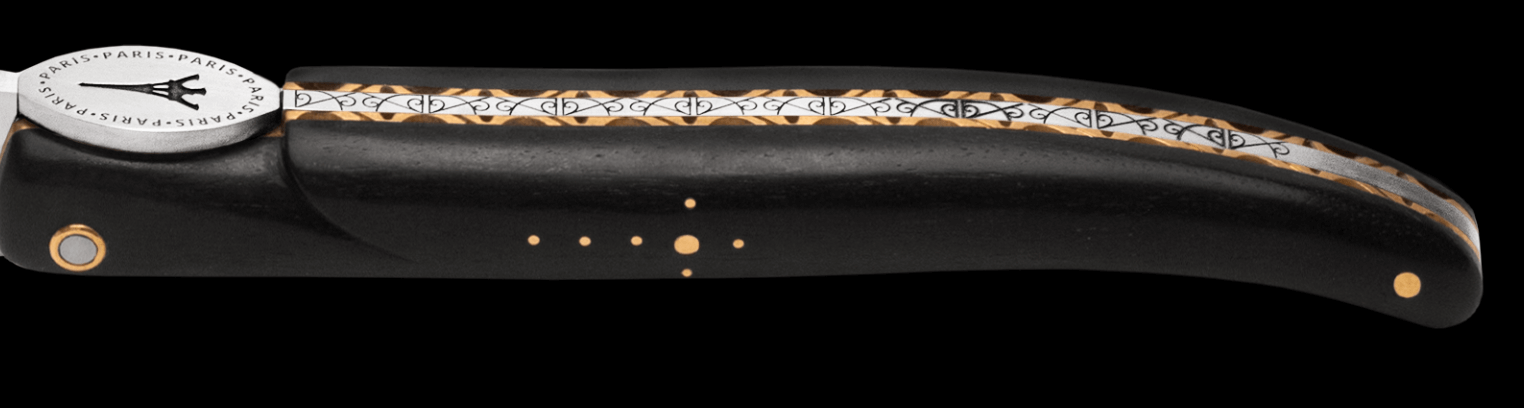 Laguiole En Aubrac - ORIGINE TOUR EIFFEL - Lommekniv med ibenholt håndtag