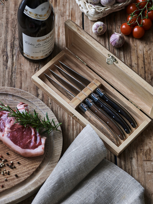 Laguiole Le couteau mixed wood (Ebony, Wenge, Walnut, Oak)