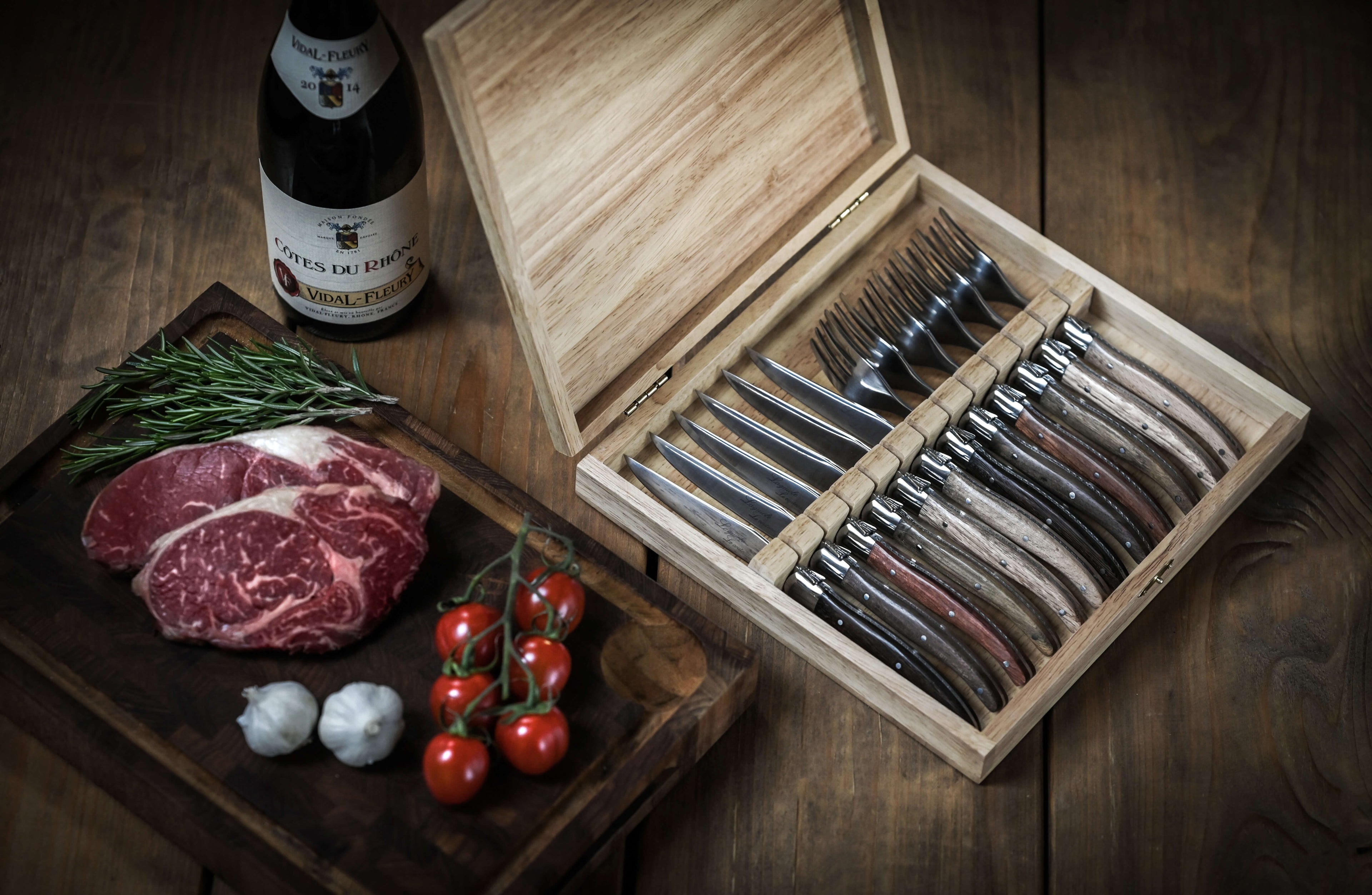Laguiole Le couteau - 6 knives and forks