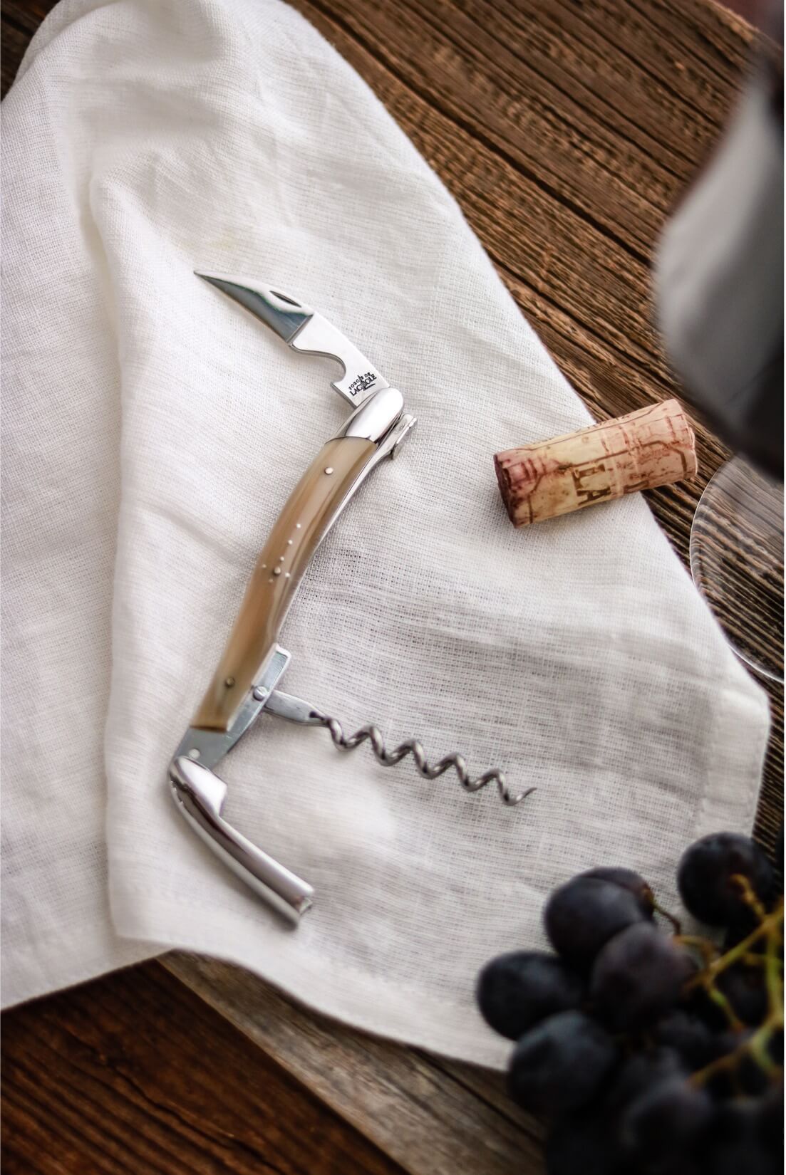 Forge De Laguiole Sommelier corkscrew with Light Horn and High polish finish.