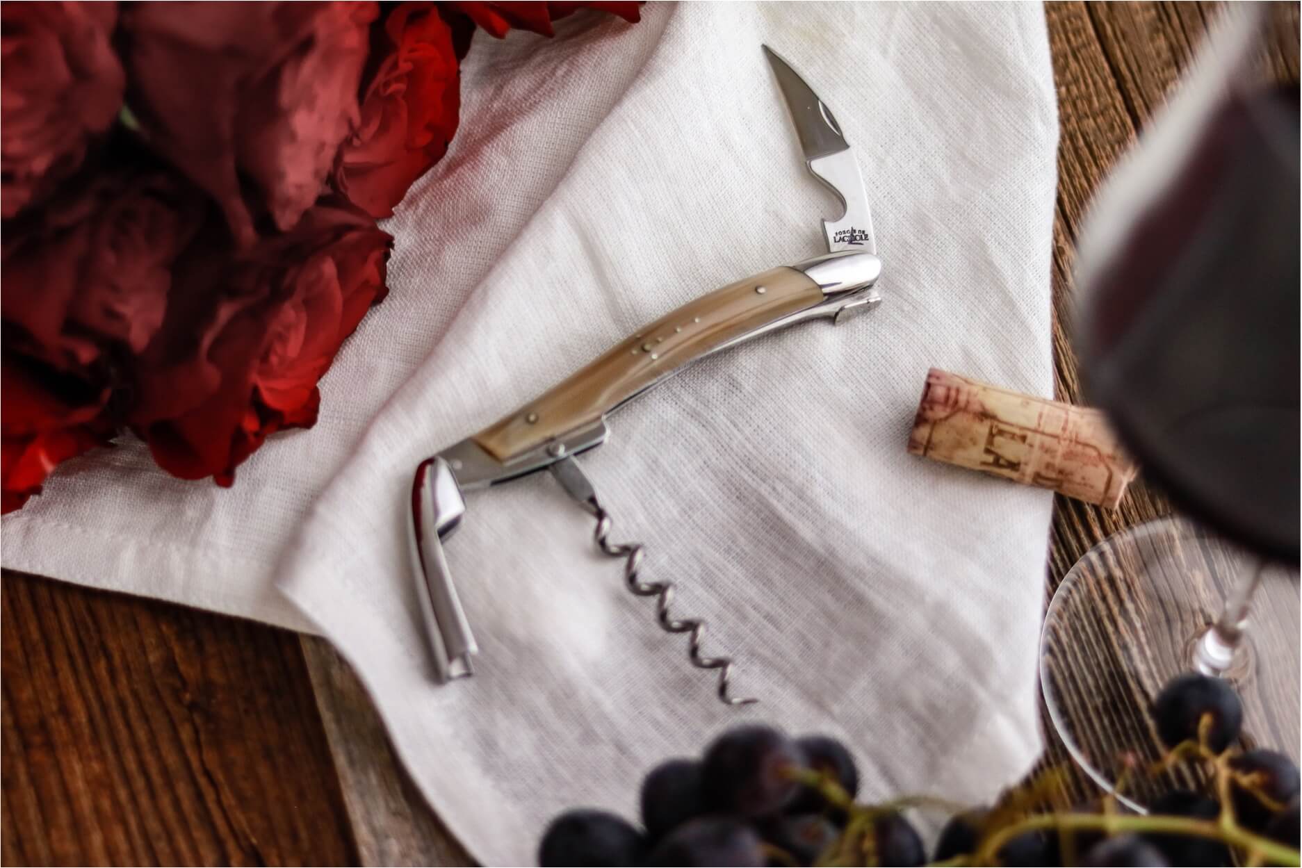 Forge De Laguiole Sommelier corkscrew with Light Horn and High polish finish.