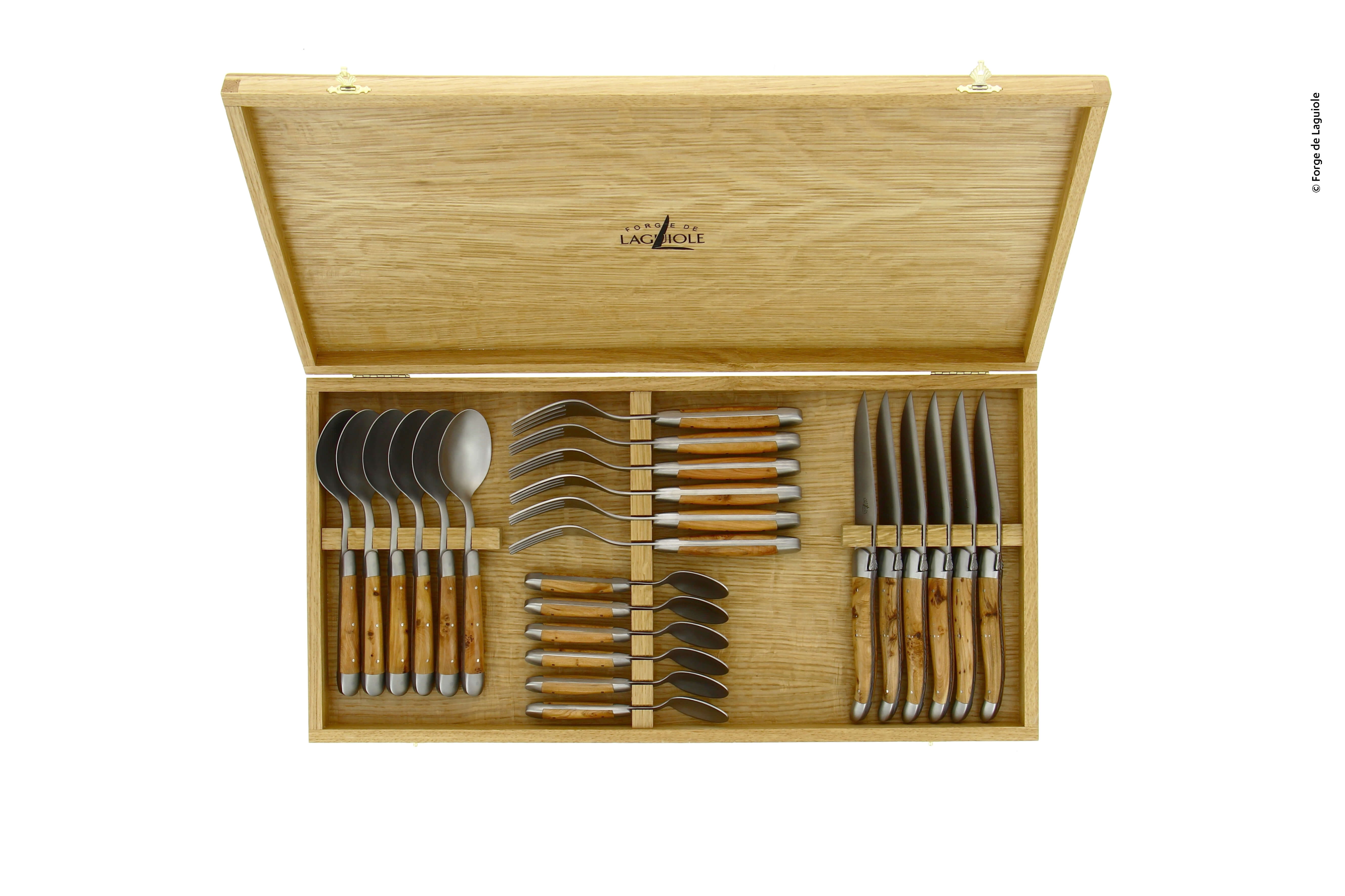 Forge de Laguiole Juniper Wood Table Knives | France – Laguiole Le