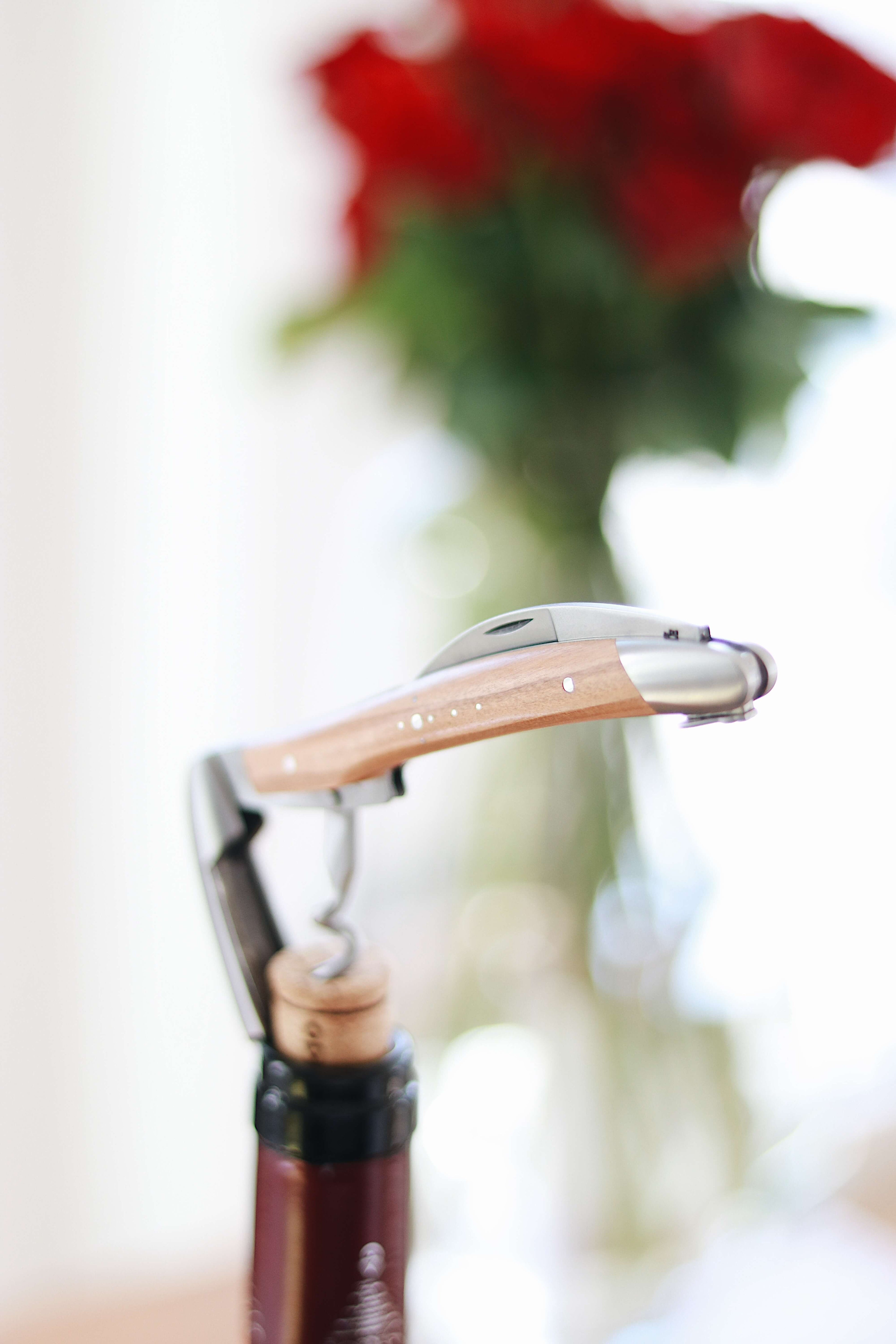Forge De Laguiole Sommelier Corkscrew with Olivewood and Satin finish