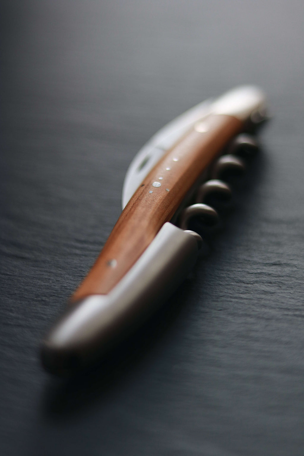 Forge De Laguiole Sommelier Corkscrew with Olivewood and Satin finish