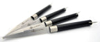 « Café Bras » steak knife designed by Michel Bras, black composite plant fibber handle, 22 cm total length, matt finish