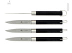 « Café Bras » steak knife designed by Michel Bras, black composite plant fibber handle, 22 cm total length, matt finish