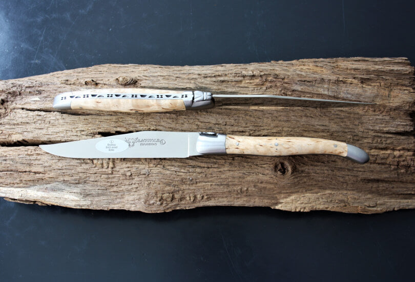 Laguiole En Aubrac steak knives in Birch wood
