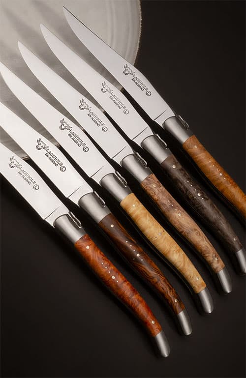 Laguiole En Aubrac – Mixed Collection – Amboyna, Ironwood, Maple, Chestnut, Poplar &amp; Teak