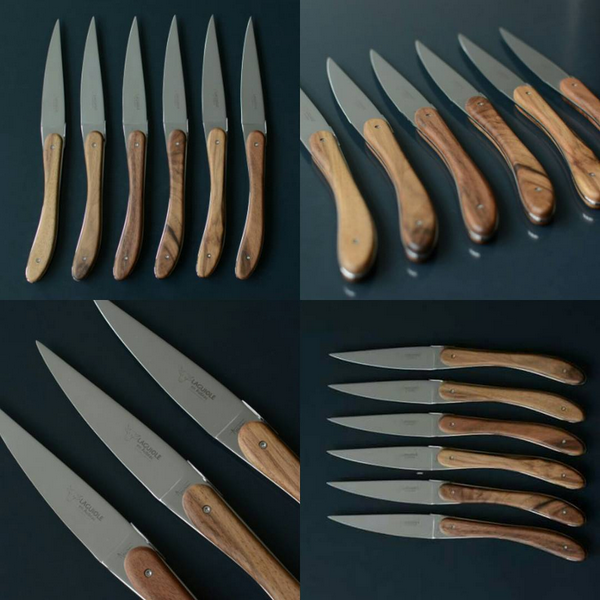 Laguiole En Aubrac steak knives with Walnut handles