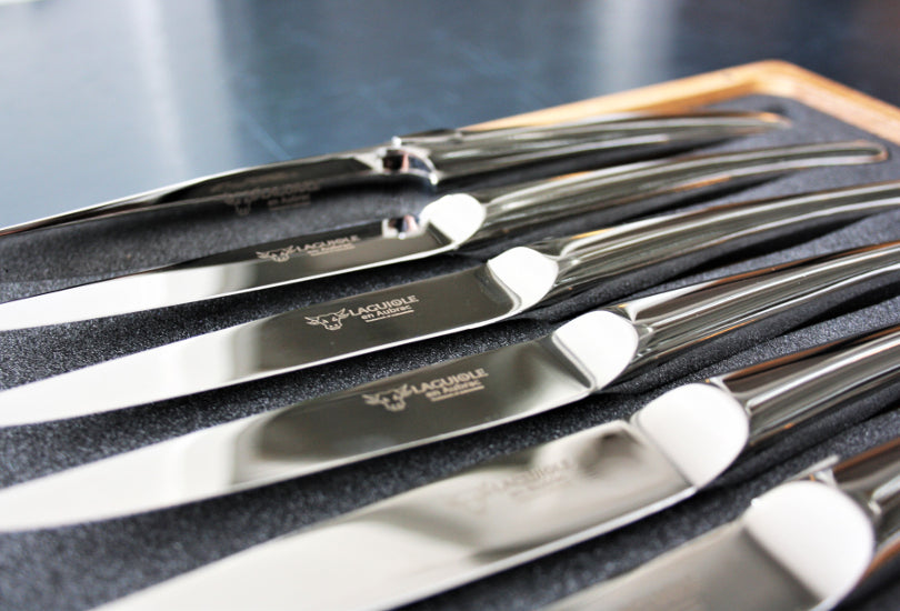 Laguiole En Aubrac Polished Stainless Steel Steak Knives
